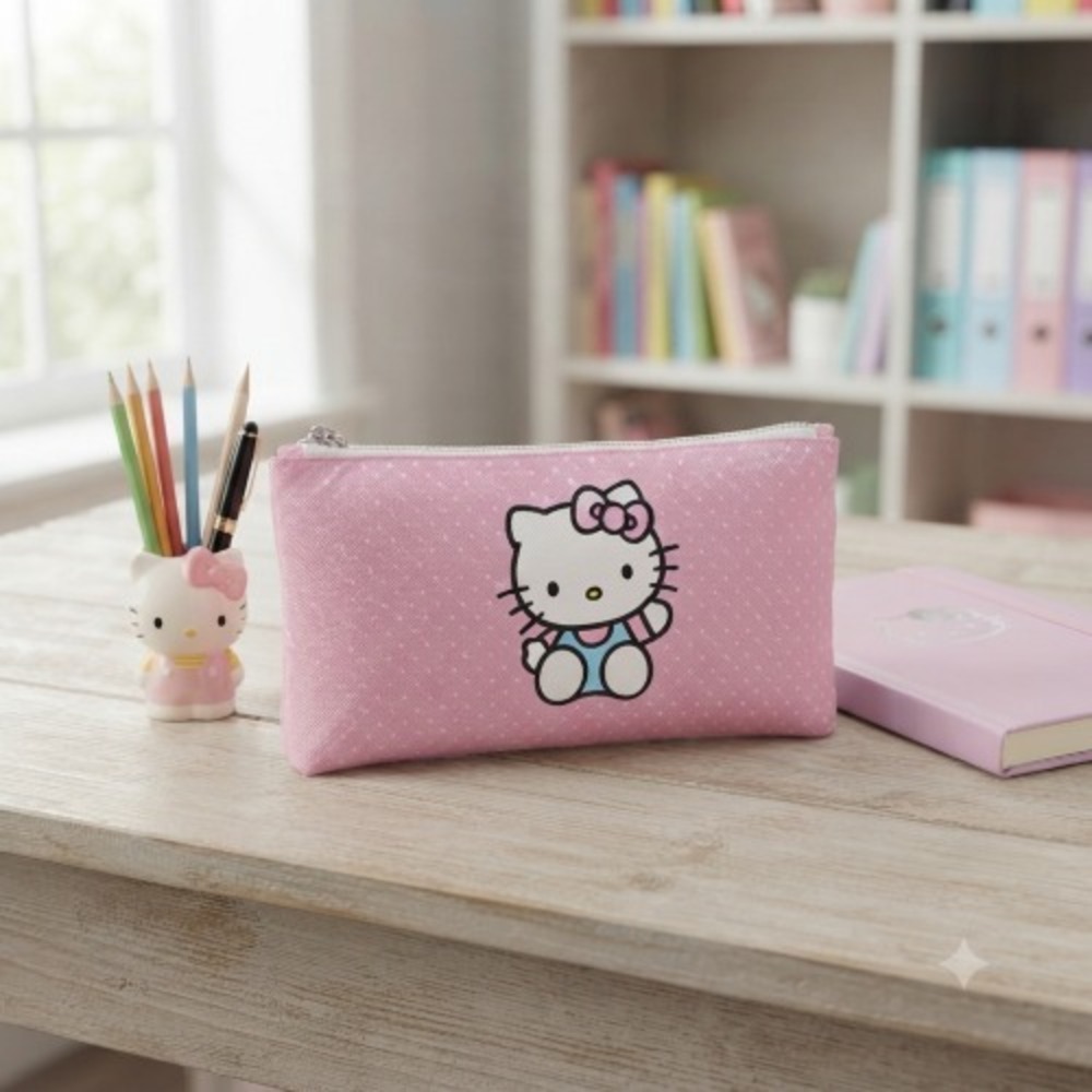 Sanrio Hello Kitty Pink Pencil Pouch • Charming School Organizer